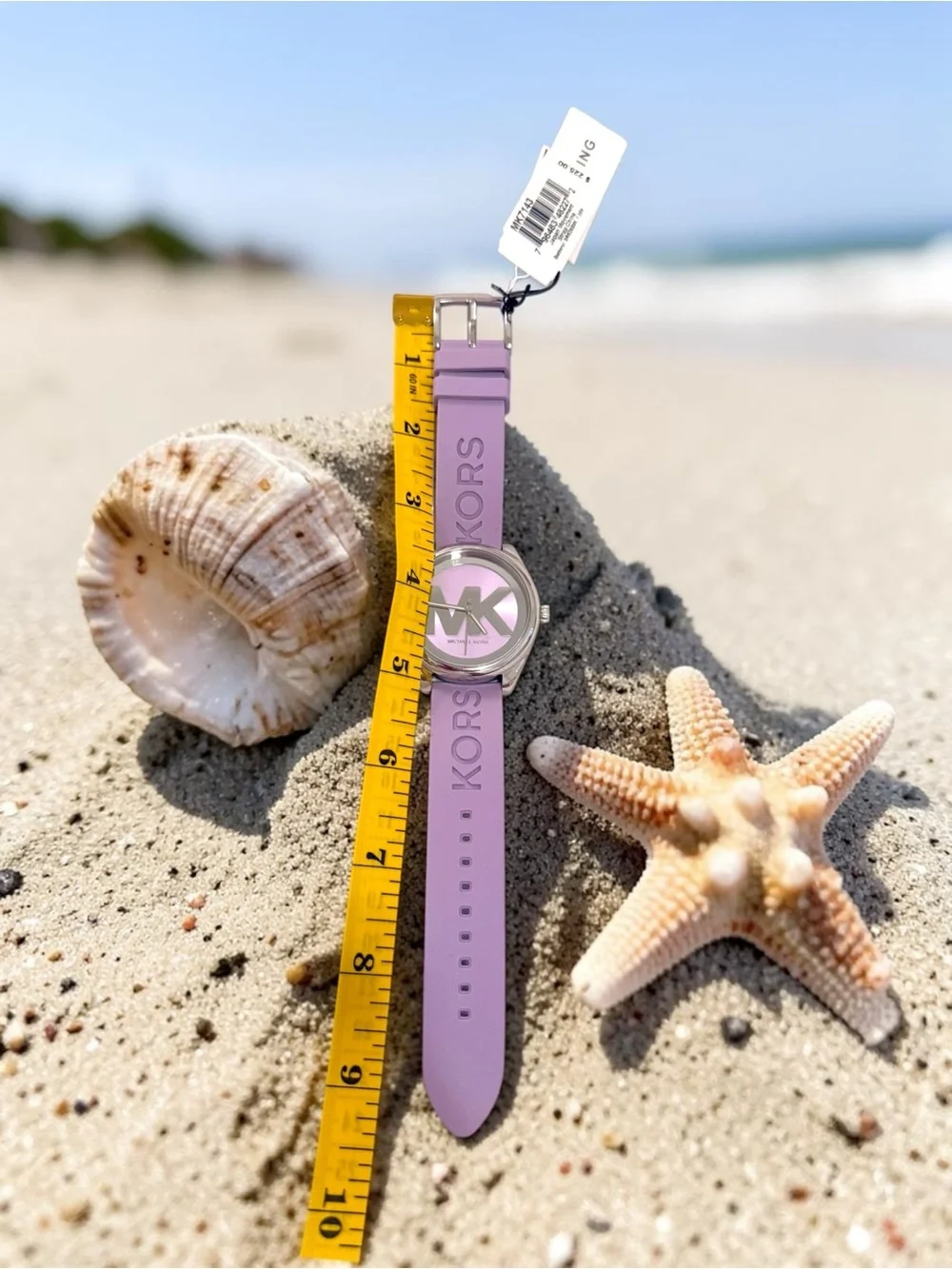 Michael Kors Janelle Lavender Silicone Strap Watch with Silver Accents (NWT) - Picture 6 of 6
